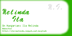 melinda ila business card